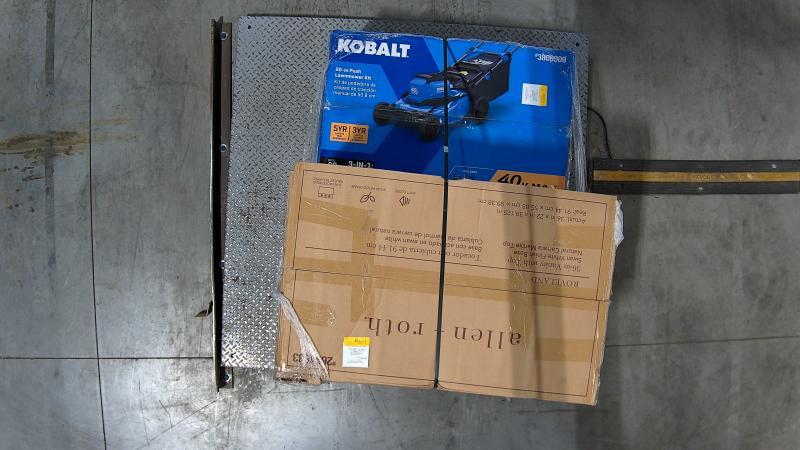 Allen+Roth Roveland 36in White Undermount Single Sink Bathroom Vanity, Kobalt Gen4 40V Battery Lawn Mower - MSRP $2,942