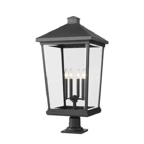 Z-Lite 568PHXXLR-533PM-BK Outdoor Pier Post Light - MSRP $1,164