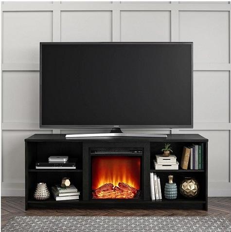 Furniture - MS Fireplace TV Stand, Birley Low Wood Bunk Beds, DHP Lannon 1 Seater - MSRP $2,685