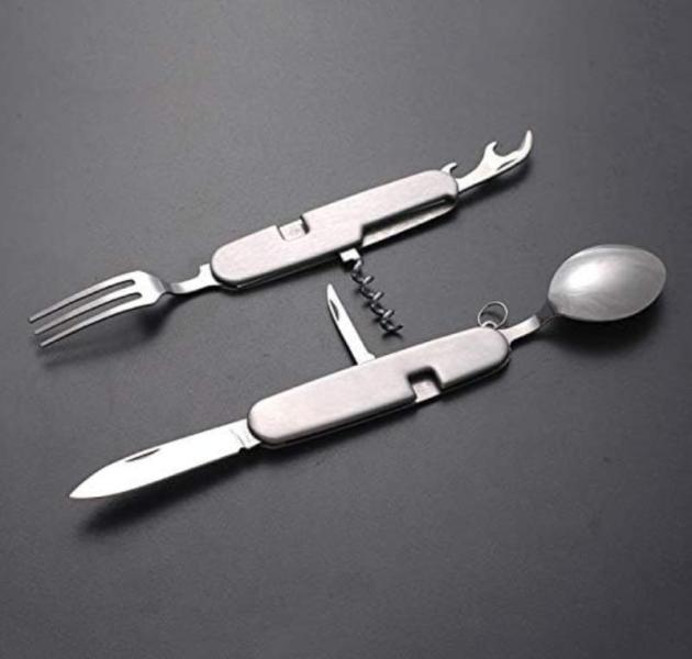 Multifunctional 7 Feature Stainless Steel Pocket Tool Chest Utensil