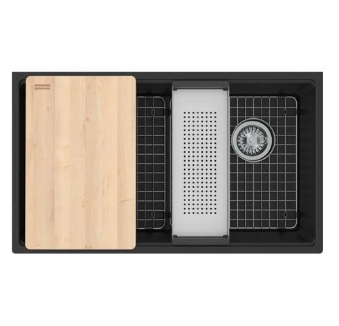 Franke MAG11031OW-MBK Single Basin Granite Kitchen Sink - MSRP $526