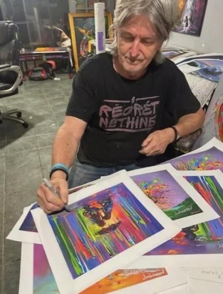 3 sizes Jim Warren Lot of 30 Hand Signed Canvas Prints