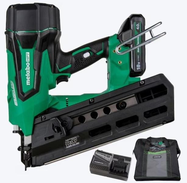 MetaboHPT 21-Degree Framing Nailer, Wagner Control Pro130 Gun Electric Airless Paint Sprayer, Allen+Roth - MSRP $4,108