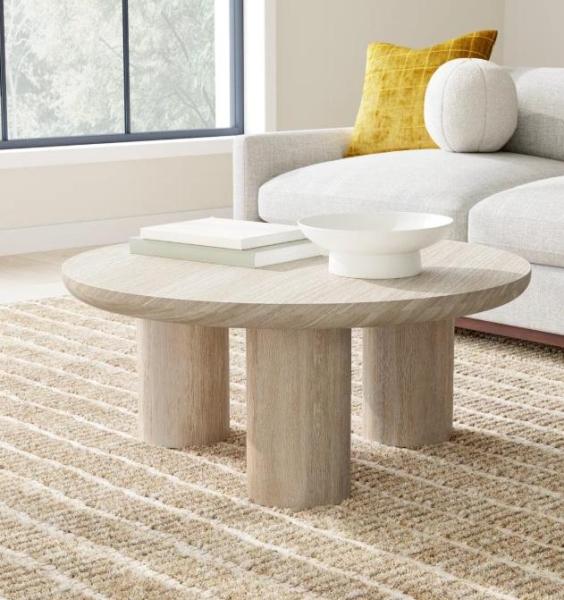 Truckload - Housewares - Columnia 40" Solid Round Coffee Table, 35" Round Metal/Sintered Stone Table Set - MSRP $41,975