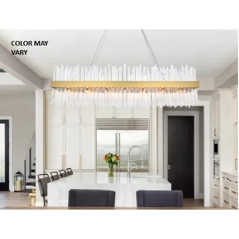 Elegant Lighting 3000G48SG Crystal Linear Chandelier - MSRP $1,870