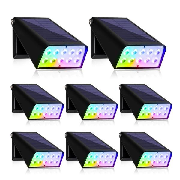 Home Improvement - GUYULUX Fence Lights Solar Powered, EMANER Outdoor Security Floodlight - MSRP $25,071