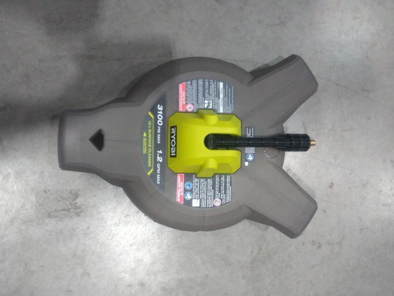 Ryobi 12 in. 3100 PSI Electric Pressure Washer Surface Cleaner with Caster Wheels - Est Retail $79