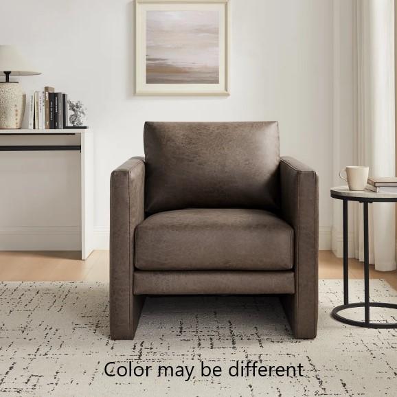 Furniture - Dayna Vegan Leather Arm Chair, Latitude Run Fireplace TV Stand, Sheffield Dining Chair - MSRP $2,850