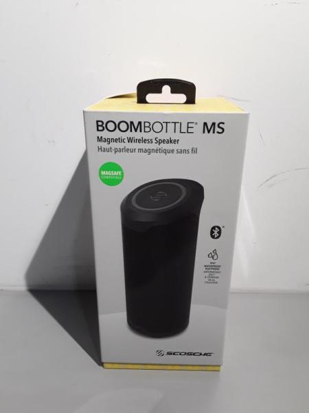 NEW - Scosche BoomBottle MS MagSafe Magnetic Bluetooth Speaker, Black - MSRP $149