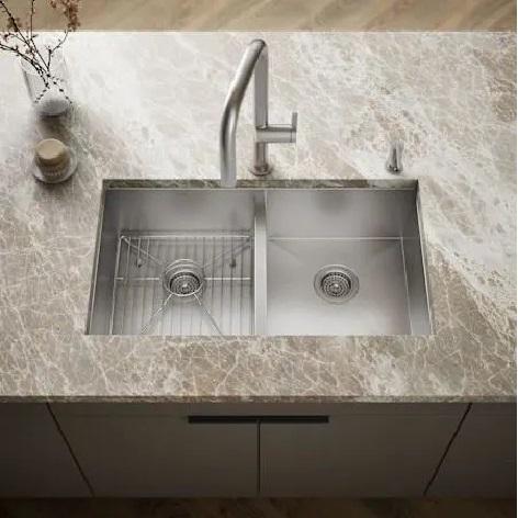 Kohler K-3820-4-NA Stainless Steel Kitchen Sink - MSRP $749