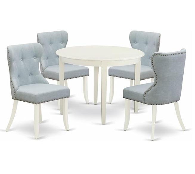 Home - East West Furniture 5pc Dinette, WELLFUNTIME Inflatable Bounce Houses w/Slides, Furinno Litter Box - MSRP $2,763