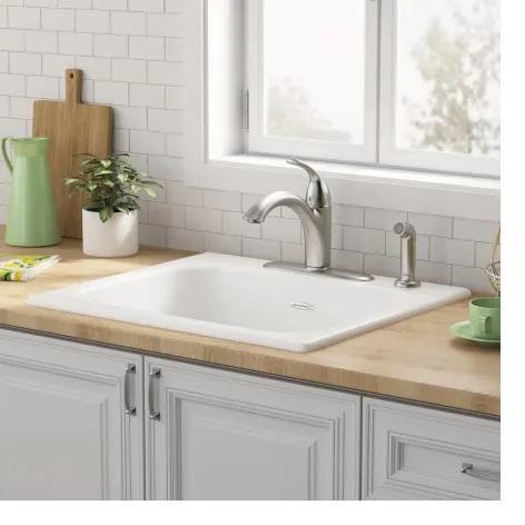 American Standard 77SB25224.308 Cast Iron Kitchen Sink - MSRP $460