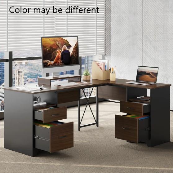 Furniture - Daymen Home Office Desk, Margo Counter Stool, Jamyira Nightstands Set - MSRP $2,349
