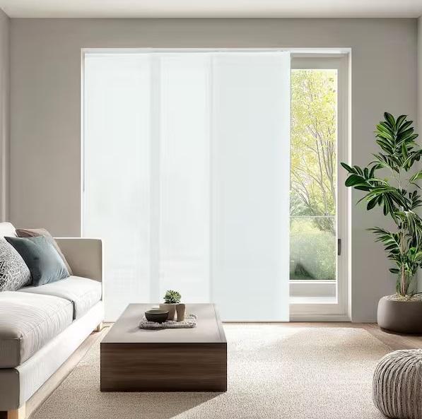Window Decor - Chicology Panel Track Blinds, HDC, EMOH, StyleWell, Perfect Lift Window Treatment - Est Retail $8,074