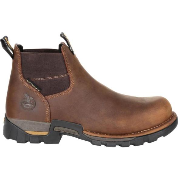 Shoes - Georgia Boot Eagle One Waterproof Chelsea Work Boot, Brown, Size 13(M) - MSRP $10,959