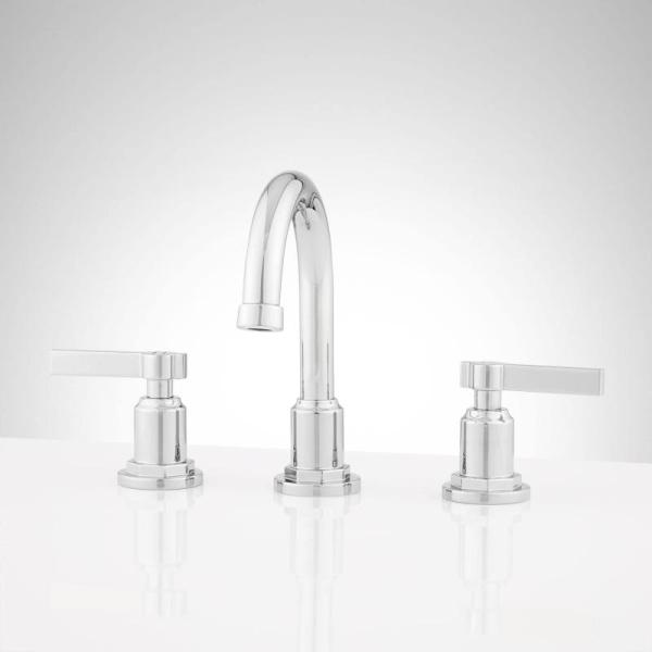 Home Improvement - Signature Hardware Widespread Bathroom Faucet, Moen 90 Degree Posi-Temp Shower Valve  - MSRP $3,141