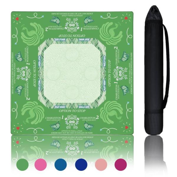 Toy- Jibloo Mahjong Mat for Table, 31.5" x 31.5" Non-Slip American Mahjong Mat  - MSRP $2,015