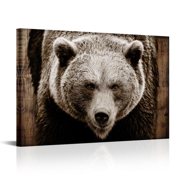 Home- iKNOW FOTO Grizzly Bear Canvas Wall Art, Biuteawal 3 Piece Black and Gold, Flower Wall ArtVIZ-PRO 6PC-MSRP $1,215