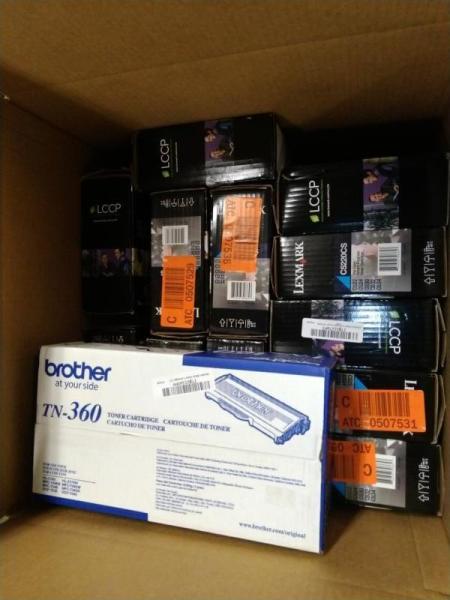 Printer Ink & Toner - Lexmark Cyan & Magenta Toner, Brother Black Toner - MSRP $2,506