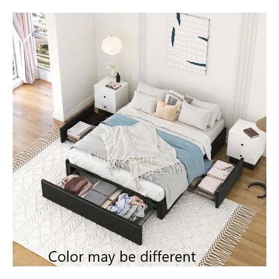 Furniture - Bret Upholstered Storage Bed, Byren Coffee Table, Knaack Swivel Bar Stool - MSRP $3,105