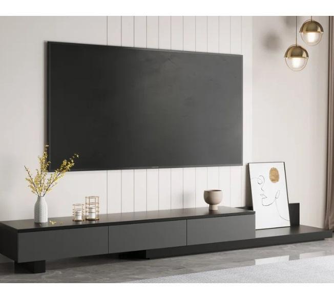 Kesort Extendable TV Stand up to 85'' w/Storage Drawers, Raven Queen Bed Brown Walnut, Wood Platform Bed - MSRP $2,073