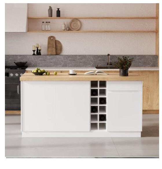 Housewares - Fosenbauer Kitchen Island w/Wine Rack, Padmore Modern Coffee Table, Pull Out Sleeper Sofa Bed -MSRP $5,209