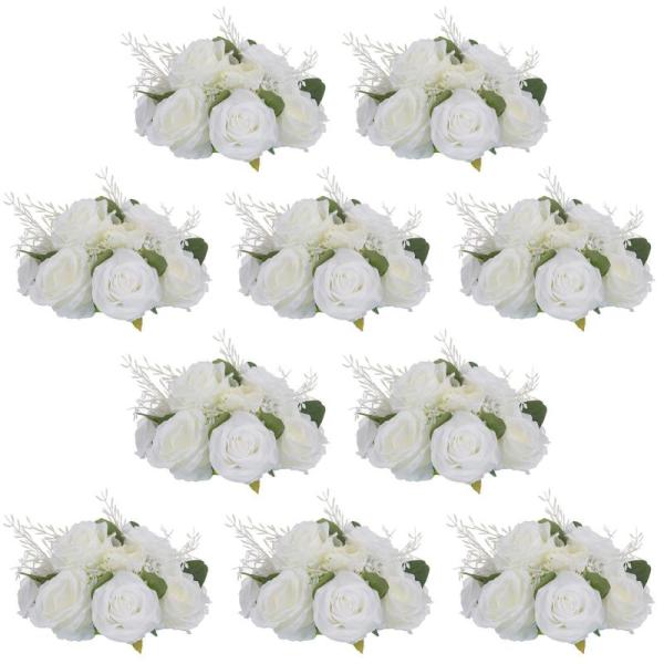 Home - Nuptio Flower Centerpieces, Crescent Side Sleeper Pillow, Norfolk Pine Garland - MSRP $8,971