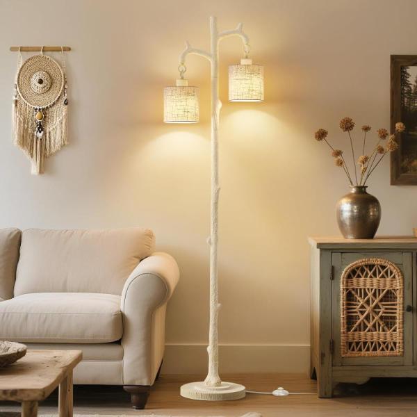 Home Improvement - Tree Trunk Floor Lamp, Black Crystal Ceiling Light, Stickgoo Backsplash Tile - MSRP $7,530
