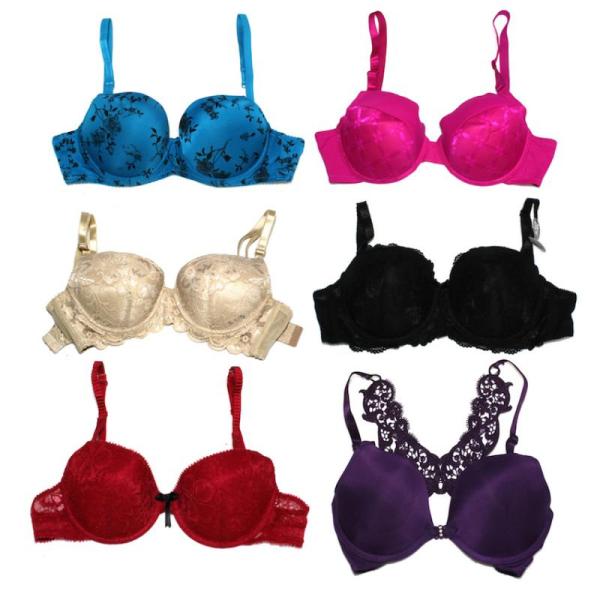 Ladies Underwire Boost Push Up Bra Wholesale Mixed Lingerie Underwear