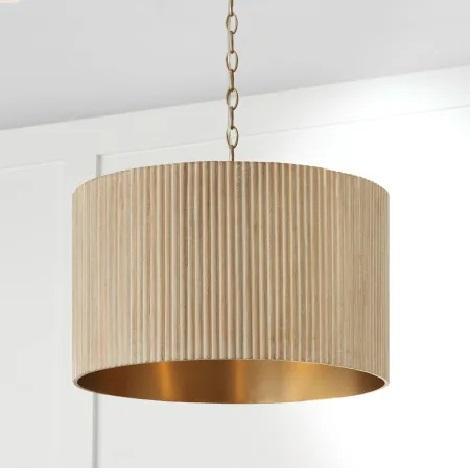 Capital Lighting 350741WS Wood Pendant - MSRP $570