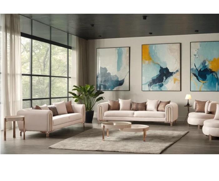 Truckload - Housewares - Hayya 4pc Velvet Living Room Set, Outswing Double Tempered Glass Patio Door - MSRP $64,286