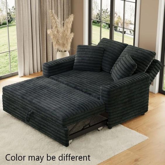 Furniture - Mercer41 Double Seat Sofa Bed, Doynton End Table, Trent Austin Lift Top Storage Bench - MSRP $1,762