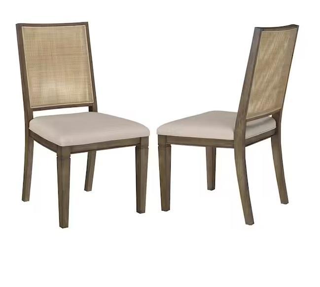 Home Decor- Coaster Matisse Light Brown Dinning Side Chair, mieres Rattan Dinning Chairs, FUFU&GAGA - Est Retail $2,400