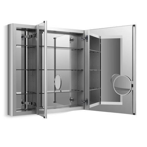 Kohler K-99011-NA Tripple Door Frameless Mirrored Medicine Cabinet - MSRP $988