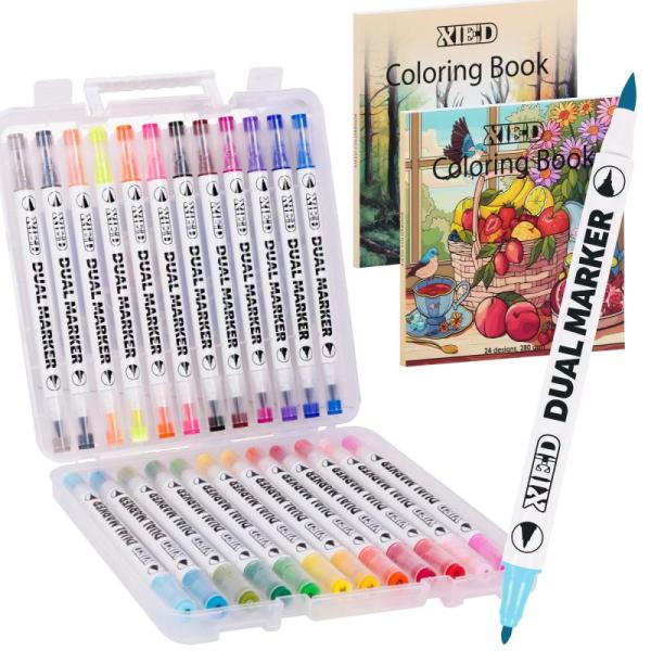 Office Product- XIEED 24 Colors Alcohol Markers & 2 Pack Coloring Book Set, Makeid Q1 Label Maker - MSRP $7,675