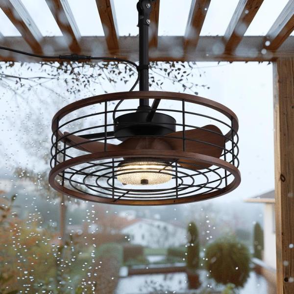 Home Improvement- Fansconce 20" Waterproof Outdoor Ceiling Fan with Light - MSRP $15,460