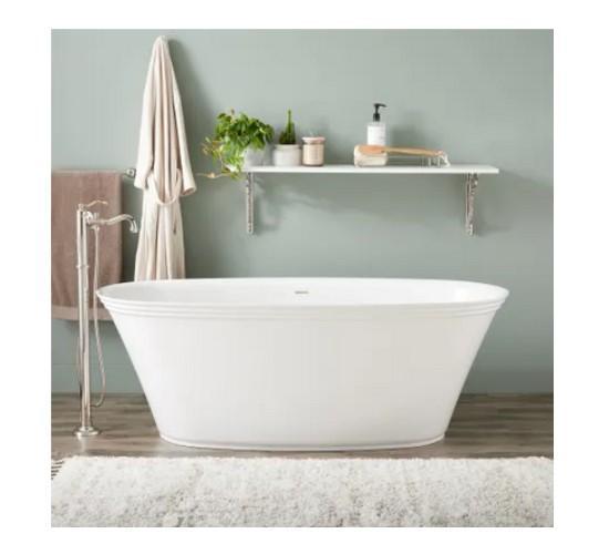 Signature Doric 67" Solid Surface Soaking Tub - MSRP $2,822