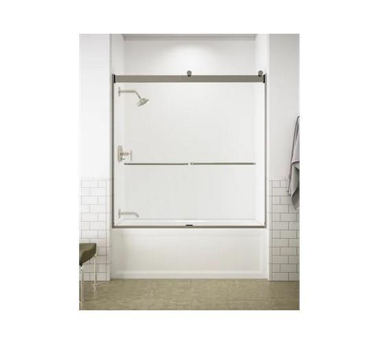 Kohler Levity 62" High x 59-5/8" Wide Bypass Frameless Tub Door - MSRP $709