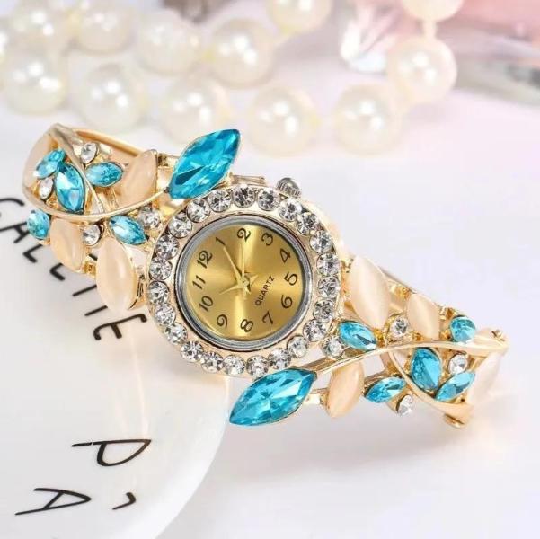 New 73pc -Ladies Crystal Bangle Watch