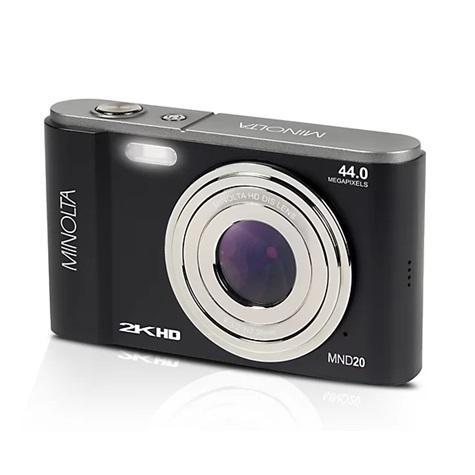 A Grade - Minolta MND20 44MP Digital Camera 2.7K Ultra HD Video, 16X Digital Zoom, Black - MSRP $116