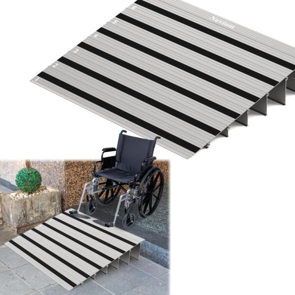 General Merchandise-Nuvium 15.4" L x 32" W Threshold Ramp, FunStick 6"x36" 35 Sheets Peel and Stick Floor - MSRP $1,082
