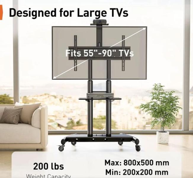 Heavy-Duty TV Cart For 55" To 90" TVs Lot & More $15.6K - 60 qty.