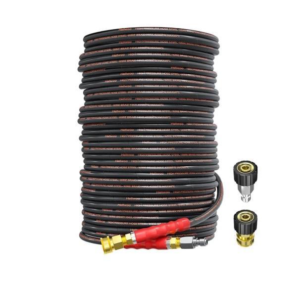 Heliwoo 150ft Pressure Washer Hose 4200PSI, Tawson Alice 4-Light Chandelier Pendant, Garvee 10x10 Canopy - MSRP $2,381