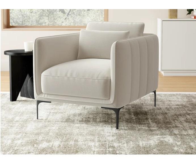 Housewares - Rae Upholstered Armchair, 24" Beverage Under Counter Refrigerator, Serenelife Poker Table - MSRP $2,823