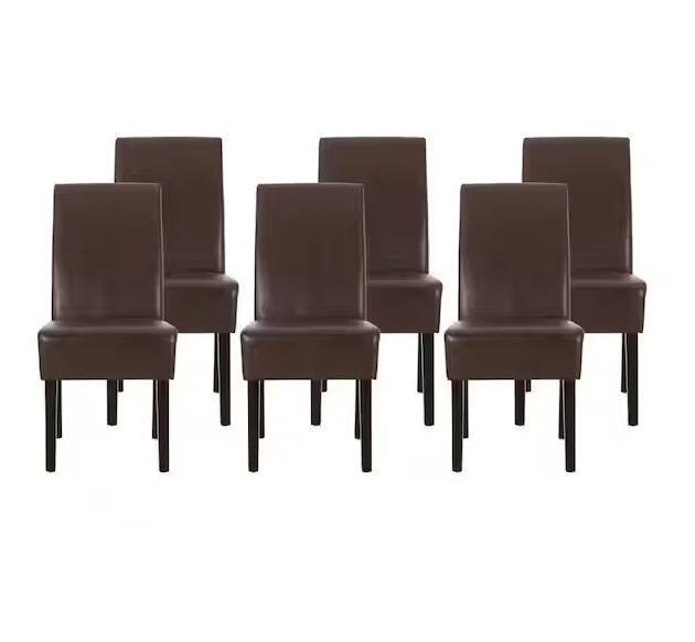 Home Decor - Noble House Monita Dark Brown Leather Set Dinning Chair, Mind Reader, Nearly Natural - Est Retail $865