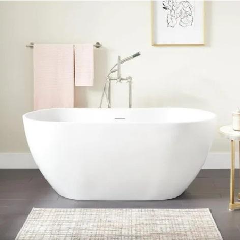 Signature Hardware SHHBFSO5930AWH Soaking Tub - MSRP $2,149