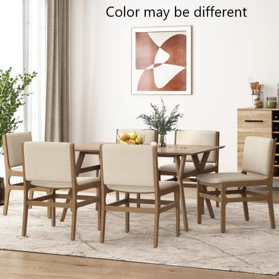 Furniture -Alagie Side Chairs Set of 6, Vozelle End Table, Levera Farmhouse Nightstand - MSRP $2,427