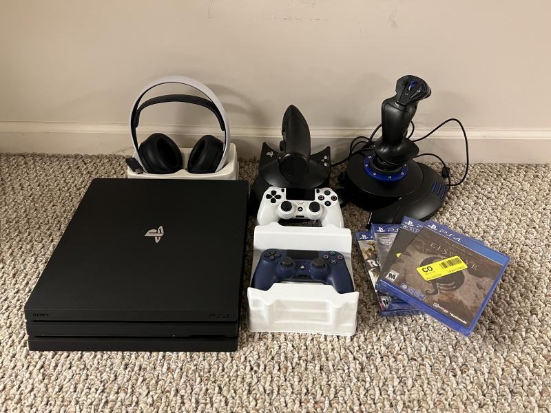 PS4 Console - BUNDLED w/Flying Joystick, Accessories & Extras