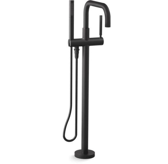 Kohler Floor Mount Tub Filler Faucet, Numenn Bookcase, Ivilon Window Curtain Rod - MSRP $5,861