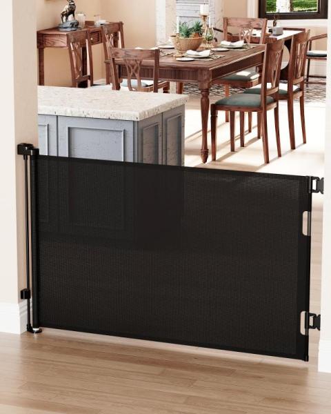 Baby Product- Trimold Clear Peel and Stick L Molding Corner, Cumbor Retractable Gates for Stairs - MSRP $1,173